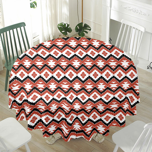 Native American Indian Pattern Print Waterproof Round Tablecloth