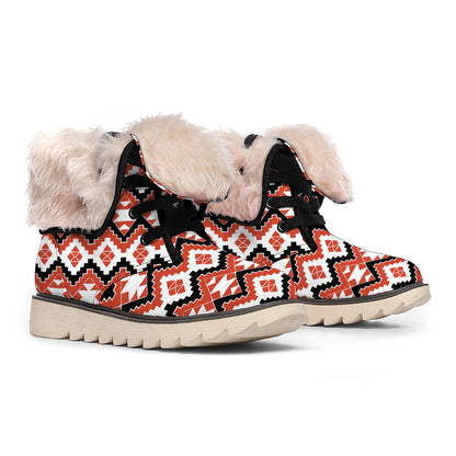 Native American Indian Pattern Print Winter Boots