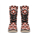 Native American Indian Pattern Print Winter Boots