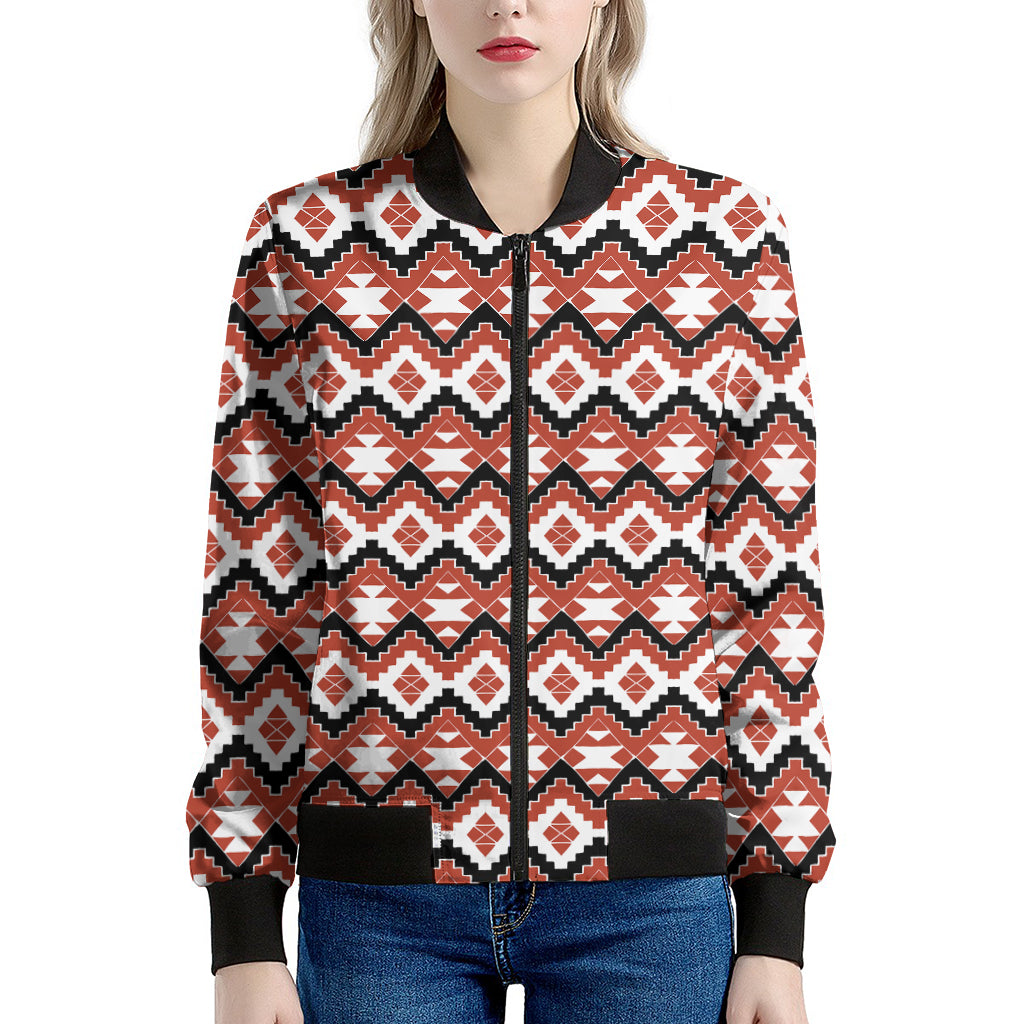 Native American Indian Pattern Print Women's Bomber Jacket