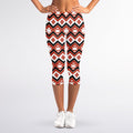 Native American Indian Pattern Print Women's Capri Leggings