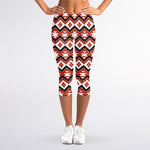 Native American Indian Pattern Print Women's Capri Leggings