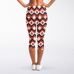Native American Indian Pattern Print Women's Capri Leggings