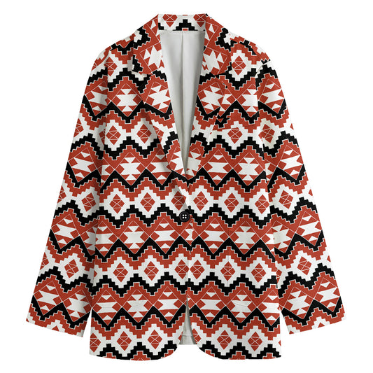 Native American Indian Pattern Print Women's Cotton Blazer
