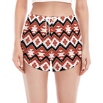 Native American Indian Pattern Print Women's Split Running Shorts