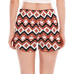 Native American Indian Pattern Print Women's Split Running Shorts