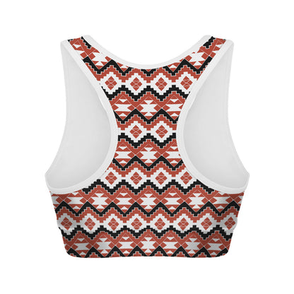 Native American Indian Pattern Print Women's Sports Bra