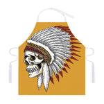 Native American Indian Skull Print Adjustable Apron