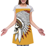 Native American Indian Skull Print Adjustable Apron