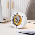 Native American Indian Skull Print Alarm Clock