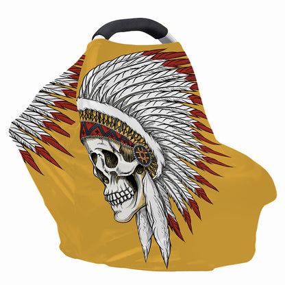 Native American Indian Skull Print Baby Seat Cover