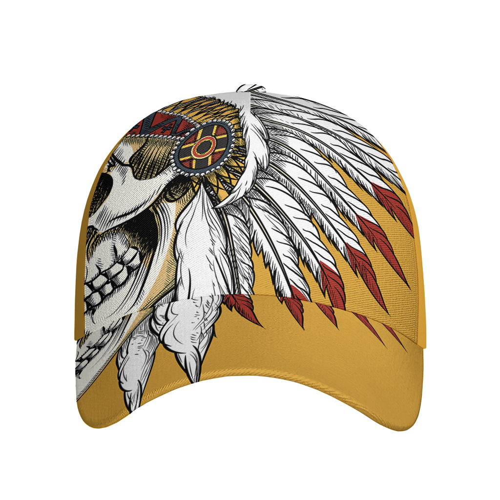 Native American Indian Skull Print Baseball Cap