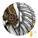 Native American Indian Skull Print Basketball