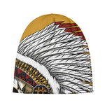 Native American Indian Skull Print Beanie