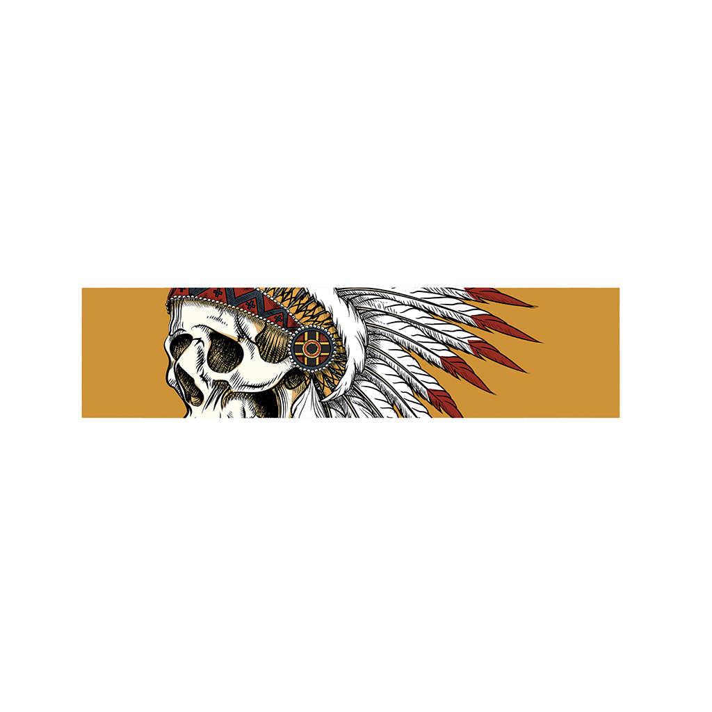 Native American Indian Skull Print Bed Runner