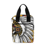 Native American Indian Skull Print Bible Tote Bag