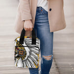 Native American Indian Skull Print Bible Tote Bag