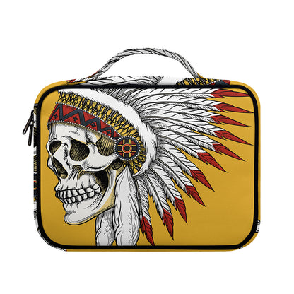 Native American Indian Skull Print Briefcase Bible Bag