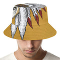 Native American Indian Skull Print Bucket Hat