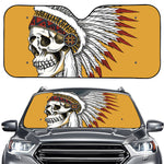 Native American Indian Skull Print Car Windshield Sun Shade