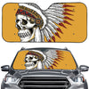 Native American Indian Skull Print Car Windshield Sun Shade