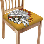 Native American Indian Skull Print Chair Cushion Cover