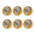 Native American Indian Skull Print Coaster Set