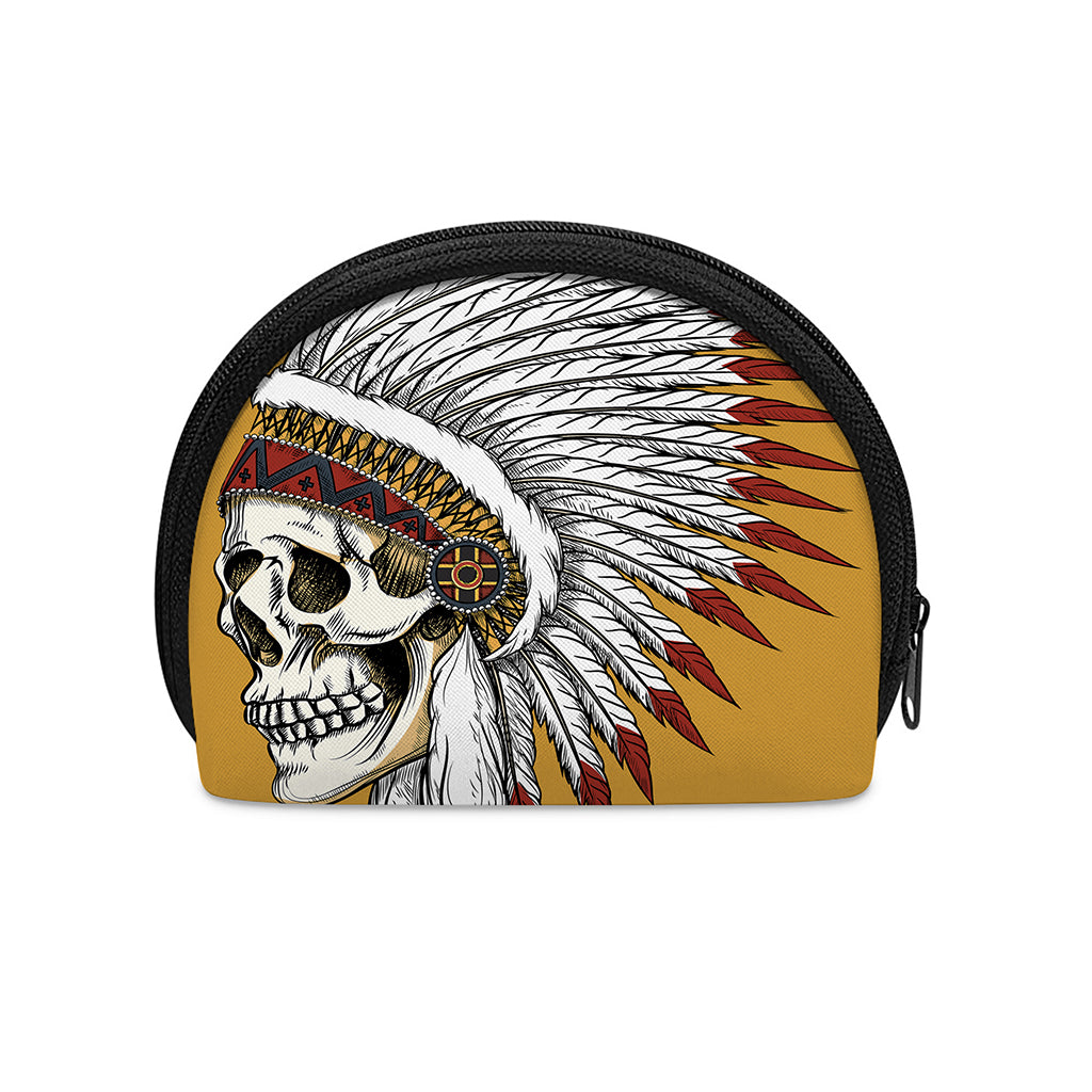 Native American Indian Skull Print Coin Purse