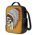 Native American Indian Skull Print Crossbody Lunch Bag