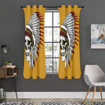 Native American Indian Skull Print Curtain