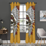 Native American Indian Skull Print Curtain