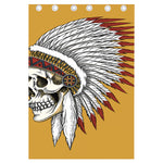 Native American Indian Skull Print Curtain