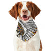 Native American Indian Skull Print Dog Bandana