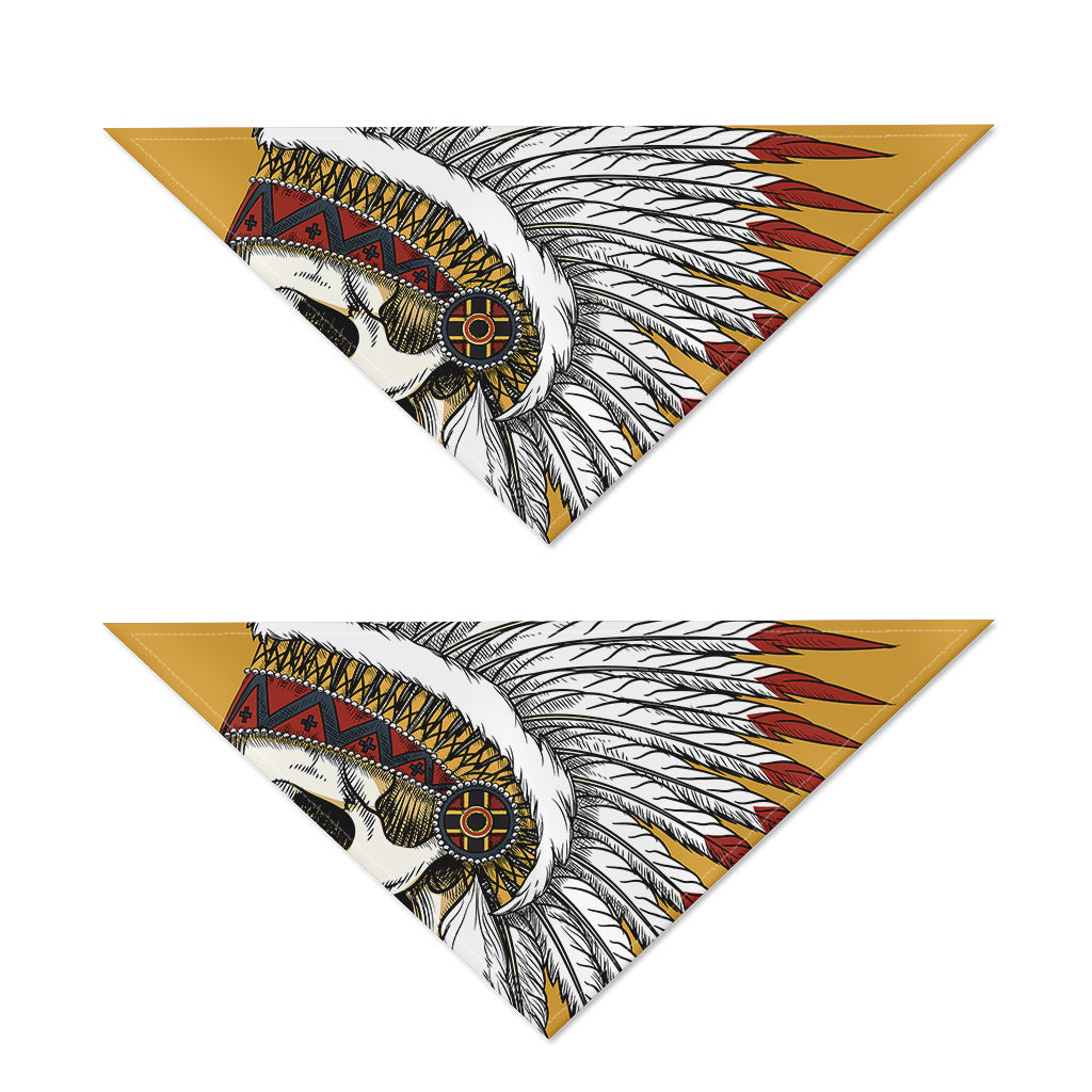 Native American Indian Skull Print Dog Bandana