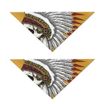 Native American Indian Skull Print Dog Bandana