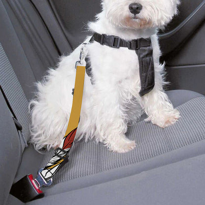 Native American Indian Skull Print Dog Seat Belt