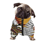 Native American Indian Skull Print Dog Zip Up Jacket