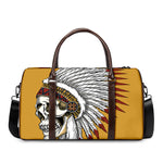 Native American Indian Skull Print Duffle Bag