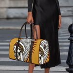 Native American Indian Skull Print Duffle Bag