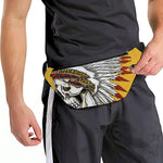 Native American Indian Skull Print Fanny Pack