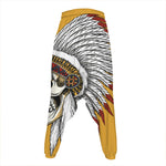 Native American Indian Skull Print Hammer Pants