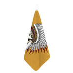 Native American Indian Skull Print Hand Towel