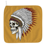 Native American Indian Skull Print Hand Towel