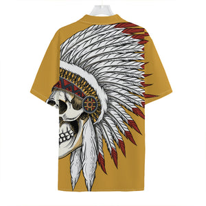 Native American Indian Skull Print Hawaiian Shirt