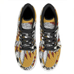 Native American Indian Skull Print High Top Leather Sneakers