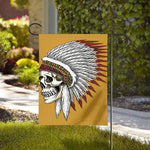 Native American Indian Skull Print House Flag