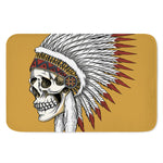 Native American Indian Skull Print Indoor Door Mat