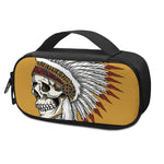 Native American Indian Skull Print Insulin Cooler Travel Case