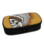 Native American Indian Skull Print Insulin Cooler Travel Case