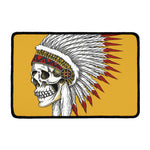 Native American Indian Skull Print Kitchen Mat